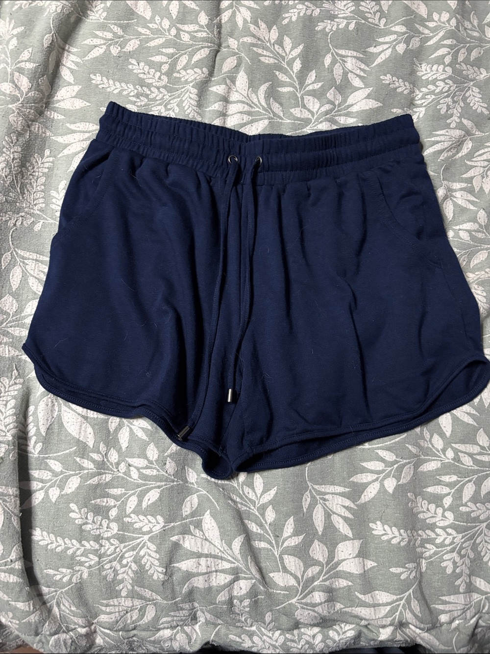 crown & ivy Navy Athletic Drawstring Shorts